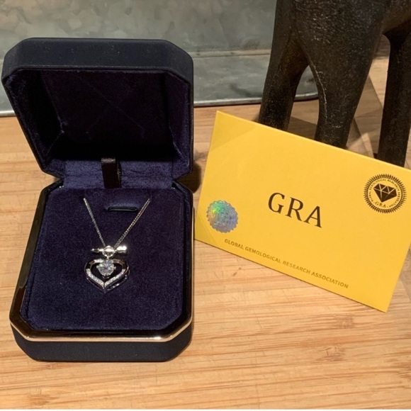 MOISSANITE: 1+ CTW Heart & Arrow 💘 Necklace with “I Love You” Inscription, NWT - Picture 6 of 6